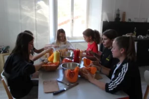 Préparation soupe à la courge pour le marché artisanal d'automne à Tramelan, photo 3